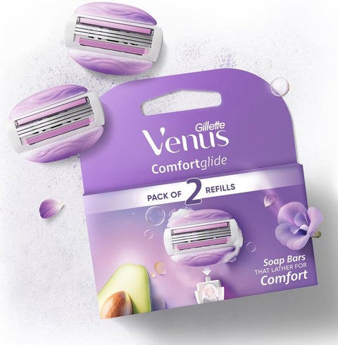 Gillette Venus Comfortglide Avocado Oil Razor Blade Refills, 2 Count